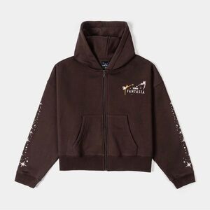 Brown Zip-Up Hoodie Jacket